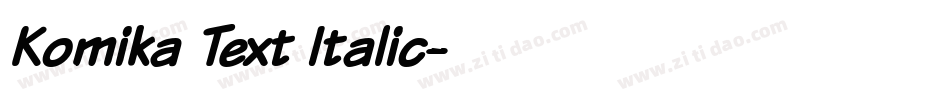 Komika Text Italic字体转换